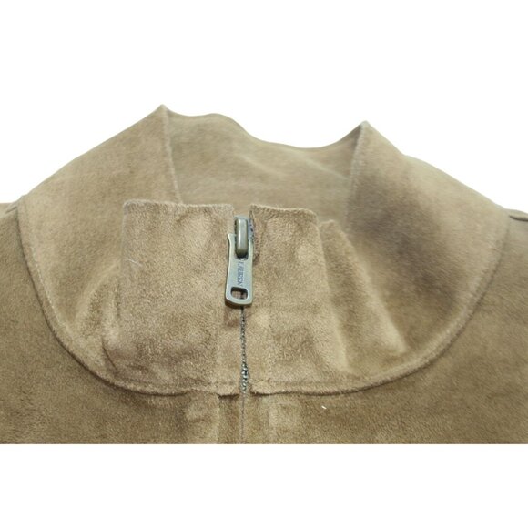Ralph Lauren Dry Goods Faux Suede Safari Vest Womens Large Brown Western Boho - Picture 2 of 6